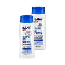 Isana Med Kuru Saç Derisi İçin 2x200 ml Mentol ve Kafeinli Kepek Şampuanı