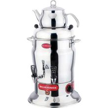 Işıkgaz Silverinox 7 lt Çift Demlik Çay Semaveri Otomatı Makinesi