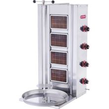 Işıkgaz Silverinox Endüstriyel Doğalgazlı 4 Radyanlı Döner Ocağı Makinesi
