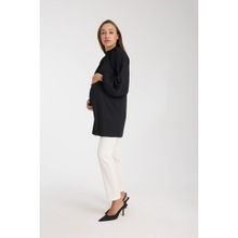 IŞŞIL 50850-Balon Kol OwerSize Hamile Crep Bluz-Tunik