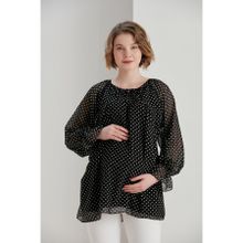 Işşıl B066 Bağlamalı Yaka Puanlı Hamile Şifon Tunik