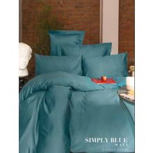Issimo Home Simply Mavi Pamuk Saten Çift Kişilik Nevresim Takımı