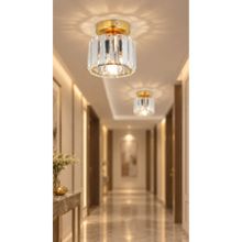 İstanbul Avize Plafonyer Gold Y-10 Kristal Taşlı Avize