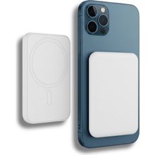 iThink Powerbank Magsafe 15 W 5000 mAh PB-900 Beyaz Hızlı Şarj Teknolojisi Alüminyum Beyaz Şarj Cihazı