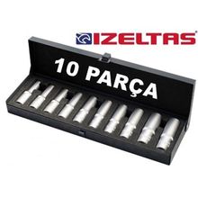 İzeltaş 1108006010 1/2 inç Altı Köşe 10 Parça Derin Lokma Takımı