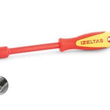 İzeltaş 4773190090 1000 V 9 mm Süngüsü İzoleli Lokma Uçlu Tornavida