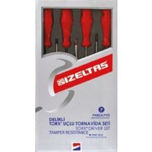 İzeltaş 4776008107 7'li Delikli Torx Tornavida Seti