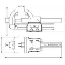 İzeltaş 7400 100 mm Dövme Çelik Mengene