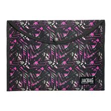 Jacbag Geometrik A4 Çıtçıtlı Dosya Defter Tablet Pembe Kadın Evrak Çantası