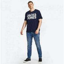 Jack & Jones 12158505 Lacivert Kalın Jack Jones Yazılı Erkek T-shirt