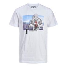 Jack & Jones 12206628 Jconate Ss Tee Crew Neck O Yaka Regular Fit Baskılı Mavi Erkek T-shirt