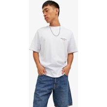 Jack & Jones 12230754-White Jorgrocery Tee Ss Crew Neck Beyaz Erkek T-shirt
