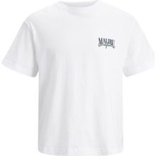Jack & Jones 12234270-Brigh Jorpalma Back Tee Ss Crew Neck Beyaz Erkek T-shirt