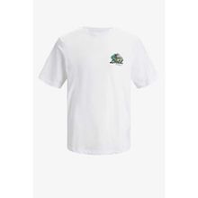 Jack & Jones 12235304 Jorcabana Graphic Tee SS Crew Neck LN Beyaz Erkek T-Shirt