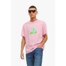 Jack & Jones 12238166-Prism Jordimensional Tee Ss Crew Neck Tg Pembe Erkek T-shirt
