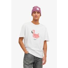Jack & Jones 12238166-White Jordimensional Tee Ss Crew Neck Tg Beyaz Erkek T-shirt