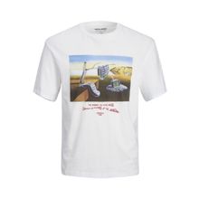 Jack & Jones 12238168 Beyaz Mavi Erkek T-shirt