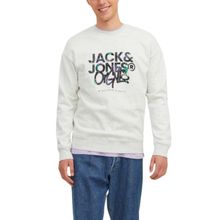 Jack & Jones 12242366_JORSILVERLAKE SWEAT CREW N Bisiklet Yaka Açık Gri Erkek Sweatshirt