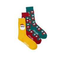 Jack & Jones 12246143 Square Santa 3'lü Erkek Çorap