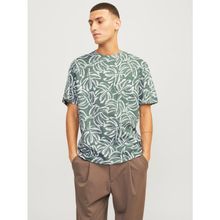 Jack & Jones All Over Print Laurel Wreath Yuvarlak Yaka Erkek T-shirt