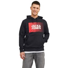 Jack & Jones Jjecorp Logo Sweat Hood Play Noos Black Erkek Sweatshirt