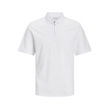 Jack & Jones Jjemac Zip SS POLO SN Beyaz Erkek T-Shirt