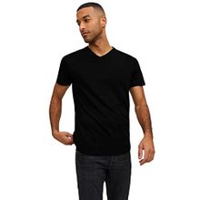 Jack & Jones Jjeorganic Basic Tee Ss V-Neck Noos Black Erkek T-shirt