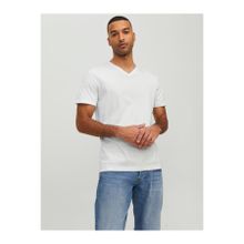 Jack & Jones Jjeorganic Basic Tee Ss V-Neck Noos White Erkek T-shirt
