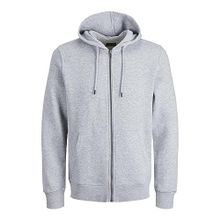 Jack & Jones Jjestar Basic Sweat Zip Hood Noos Light Grey Melanj Erkek Sweatshirt