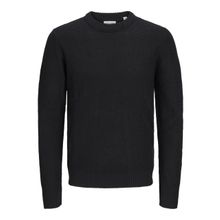 Jack & Jones Jjroy Knit Crew Neck Siyah Erkek Örgü Kazak