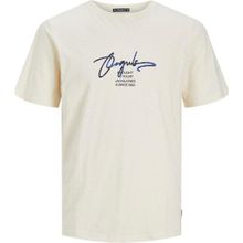 Jack & Jones Joraruba Branding Tee Ss Crew Neck Krem Rengi Erkek T-shirt