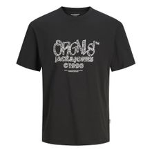 Jack & Jones Jorbushwick Box Tee Ss Siyah Bisiklet Yaka Erkek T-shirt