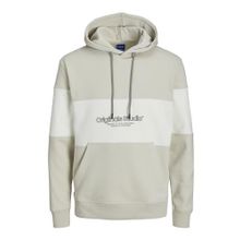 Jack & Jones Jorlakewood Sweat Hood BF LN Kırık Beyaz Erkek Sweatshirt