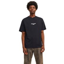 Jack & Jones Jornoto Graphic Back Siyah Relaxed Fit Yuvarlak Yaka Erkek T-shirt