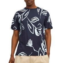 Jack & Jones Jprblapalma AOP Ss Tee Crew Neck Sn Lacivert Navy Blazer Erkek T-shirt