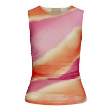 Jack & Jones Jxandrea Sl Mesh Top WVN Soluk Turuncu Kadın T-shirt