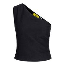 Jack & Jones Jxannika One Should Siyah Linen Blend Top WVN Kadın T-shirt