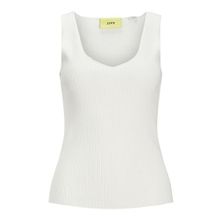 Jack & Jones Jxdevi Tight Top Knit Kirli Beyaz Kadın T-shirt