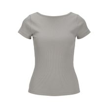 Jack & Jones Jxfinley STR Rib Top JRS Gri Kadın T-shirt