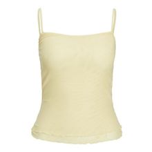 Jack & Jones Jxsage Mesh Top WVN Sarı Bej Kadın T-shirt
