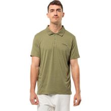 Jack Wolfskin 1809721TR-4511 Travel Polo M Haki Erkek T-shirt