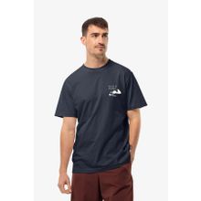 Jack Wolfskin 1809761TR-4314 Discover T M Mavi Erkek T-shirt
