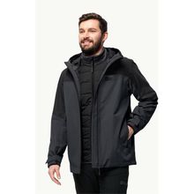 Jack Wolfskin Glaabach 3IN1 Siyah Erkek Outdoor Ceket