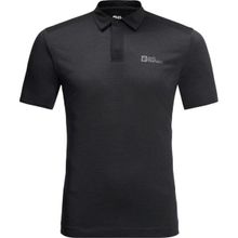 Jack Wolfskin Pack Go Siyah Polo Erkek T-shirt