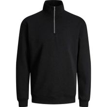 Jack&Jones 12250747 Black Jjebradley Half Zip Erkek Sweatshirt