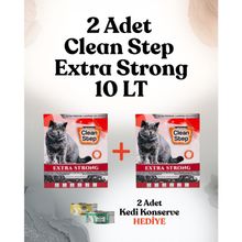Jadawa Clean Step Extra Strong Ekstra Aktif Karbonlu Topaklanan 2x10 lt Kokusuz Doğal Kedi Kumu