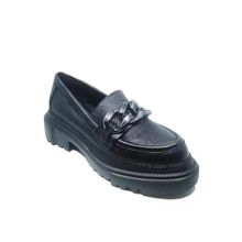 Janestt 201-10465 Siyah Deri Kadın Loafer Ayakkabı