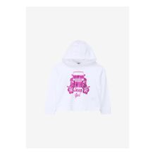 Jeep J4SG-SWT01 Ekru Kapüşonlu Relaxed Baskılı Kız Çocuk Sweatshirt