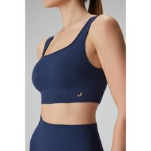 Jerf Holly Petek Desenli Kaplı Lacivert Kadın Bralet Sütyen