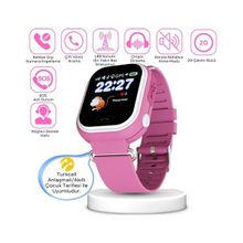Jetzu Uz 2g Akıllı Çocuk Saati Sim Kartlı ve Sesli Görüşme - Pembe - Beyaz